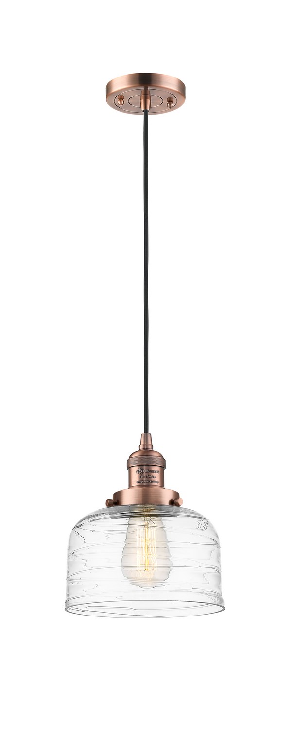 LED Mini Pendant by Innovations - Franklin Restoration Collection, Antique Copper Finish - 201C-AC-G713-LED