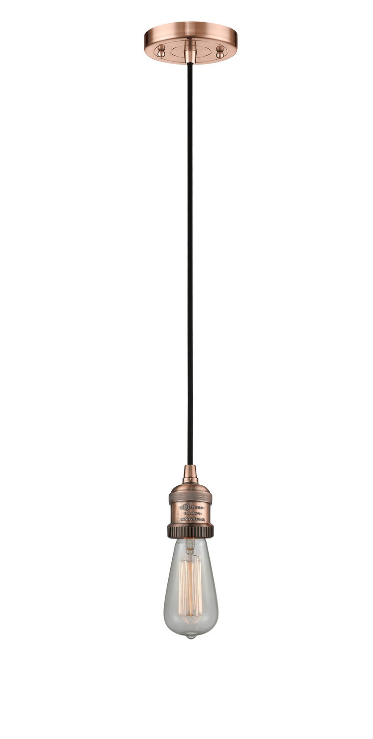 LED Mini Pendant by Innovations - Franklin Restoration Collection, Antique Copper Finish - 201C-AC-LED