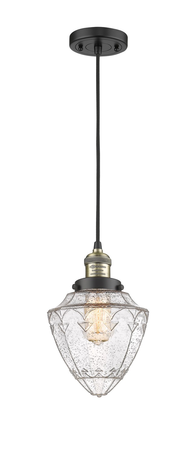 LED Mini Pendant by Innovations - Franklin Restoration Collection, Black Antique Brass Finish - 201C-BAB-G664-7-LED