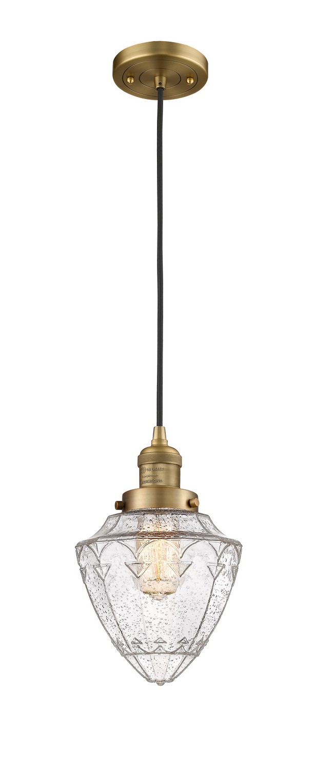 LED Mini Pendant by Innovations - Franklin Restoration Collection, Brushed Brass Finish - 201C-BB-G664-7-LED