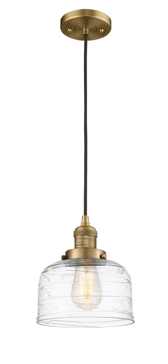 One Light Mini Pendant by Innovations - Franklin Restoration Collection, Brushed Brass Finish - 201C-BB-G713