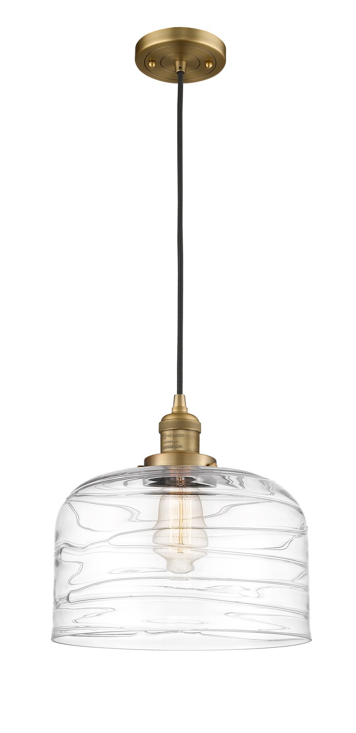 One Light Mini Pendant by Innovations - Franklin Restoration Collection, Brushed Brass Finish - 201C-BB-G713-L