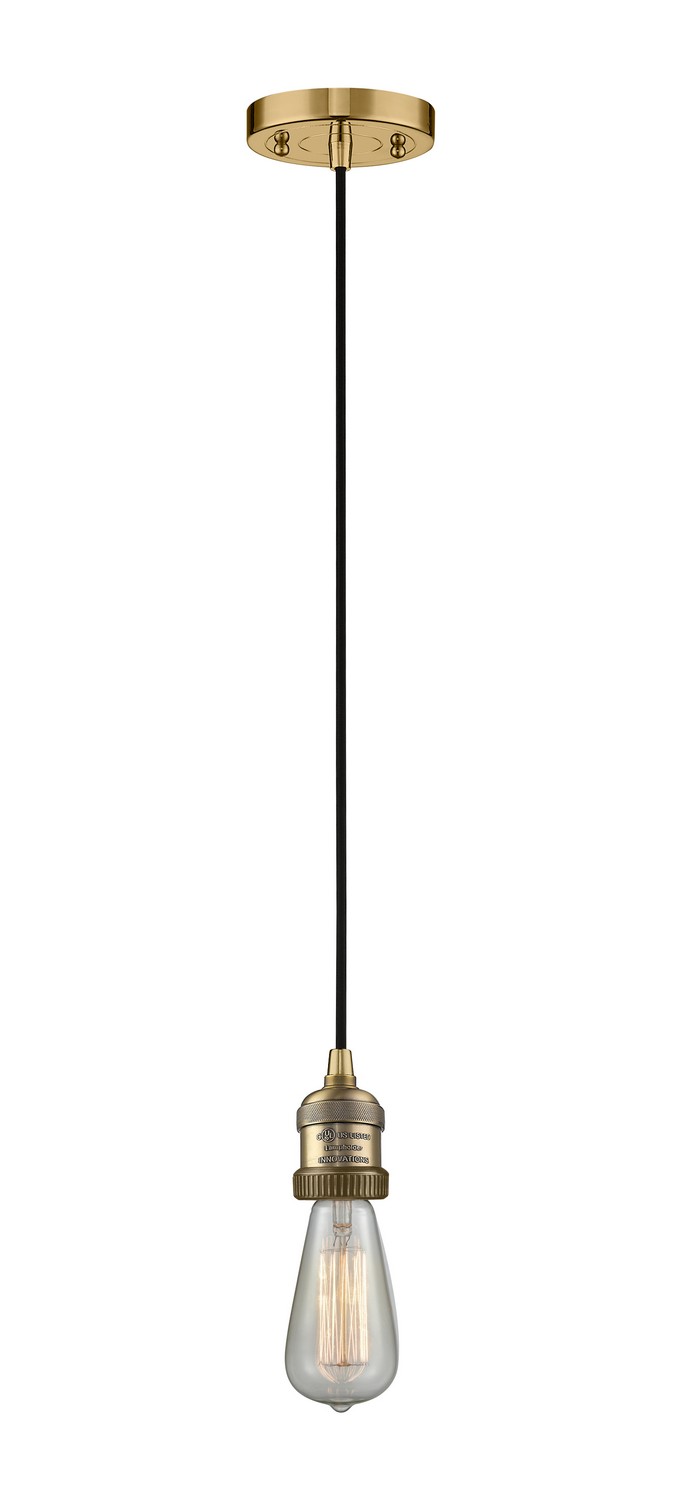LED Mini Pendant by Innovations - Franklin Restoration Collection, Brushed Brass Finish - 201C-BB-LED