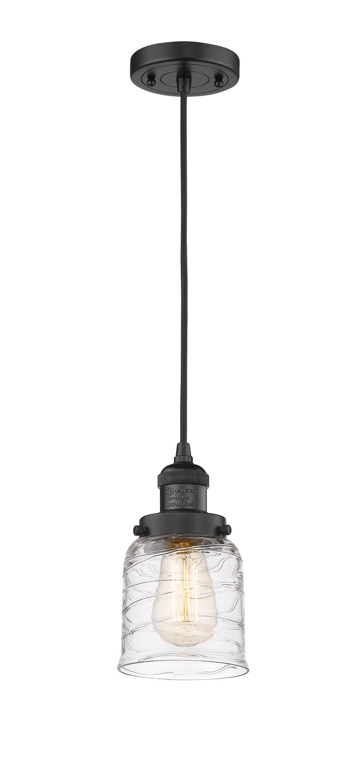 LED Mini Pendant by Innovations - Franklin Restoration Collection, Matte Black Finish - 201C-BK-G513-LED