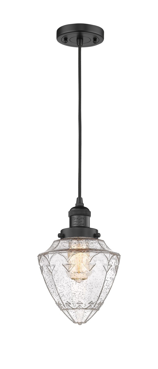 LED Mini Pendant by Innovations - Franklin Restoration Collection, Matte Black Finish - 201C-BK-G664-7-LED