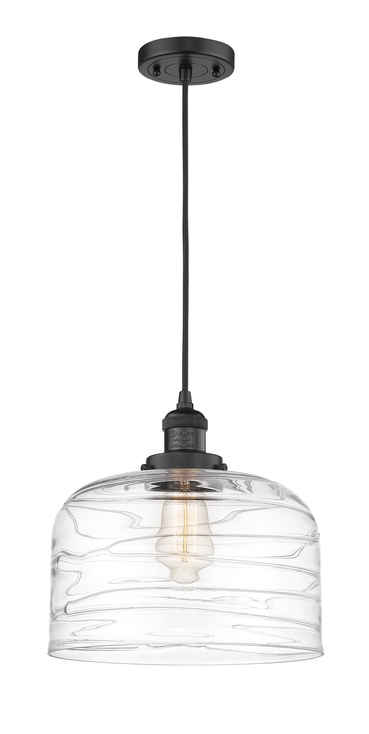 LED Mini Pendant by Innovations - Franklin Restoration Collection, Matte Black Finish - 201C-BK-G713-L-LED