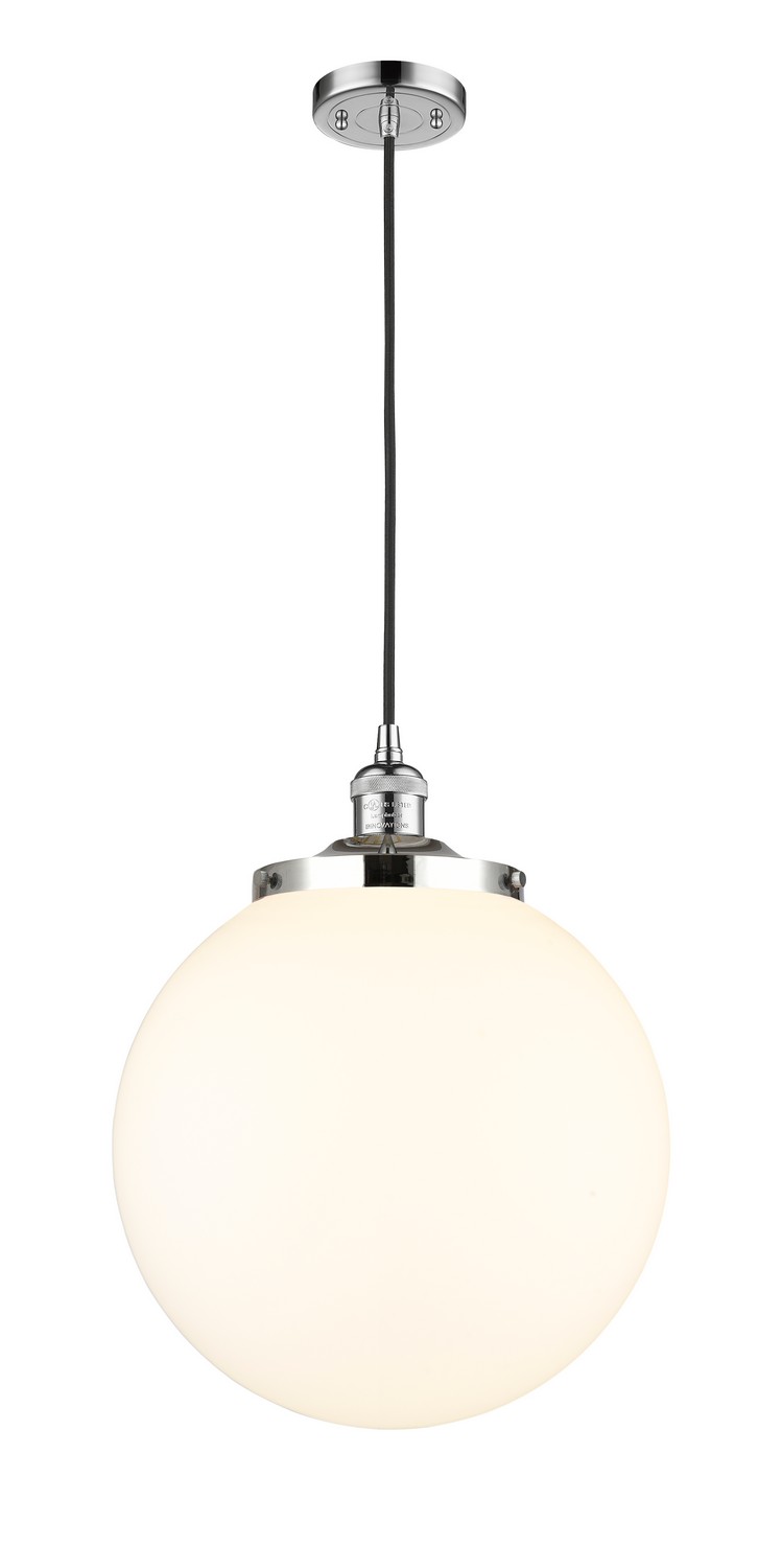 One Light Mini Pendant by Innovations - Franklin Restoration Collection, Polished Chrome Finish - 201C-PC-G201-14