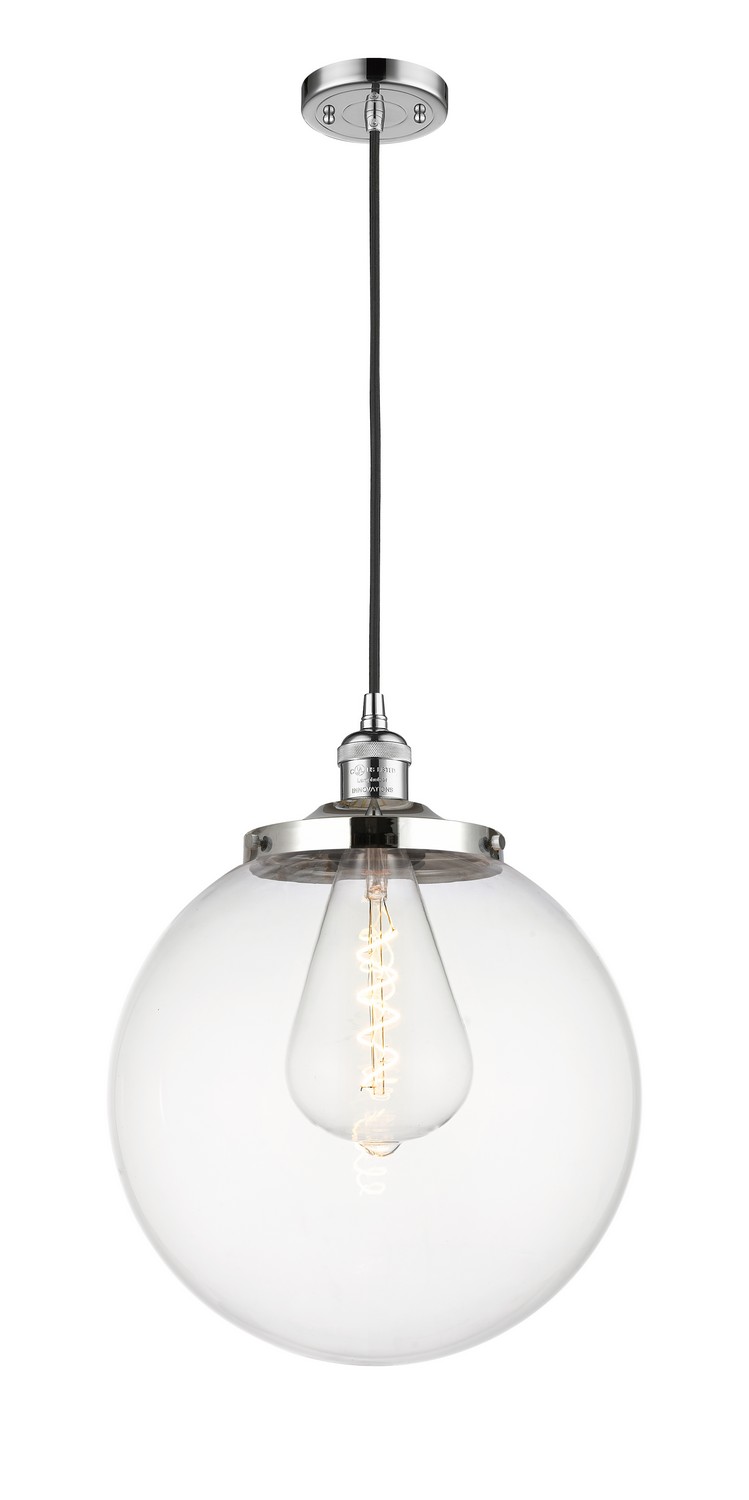 One Light Mini Pendant by Innovations - Franklin Restoration Collection, Polished Chrome Finish - 201C-PC-G202-14