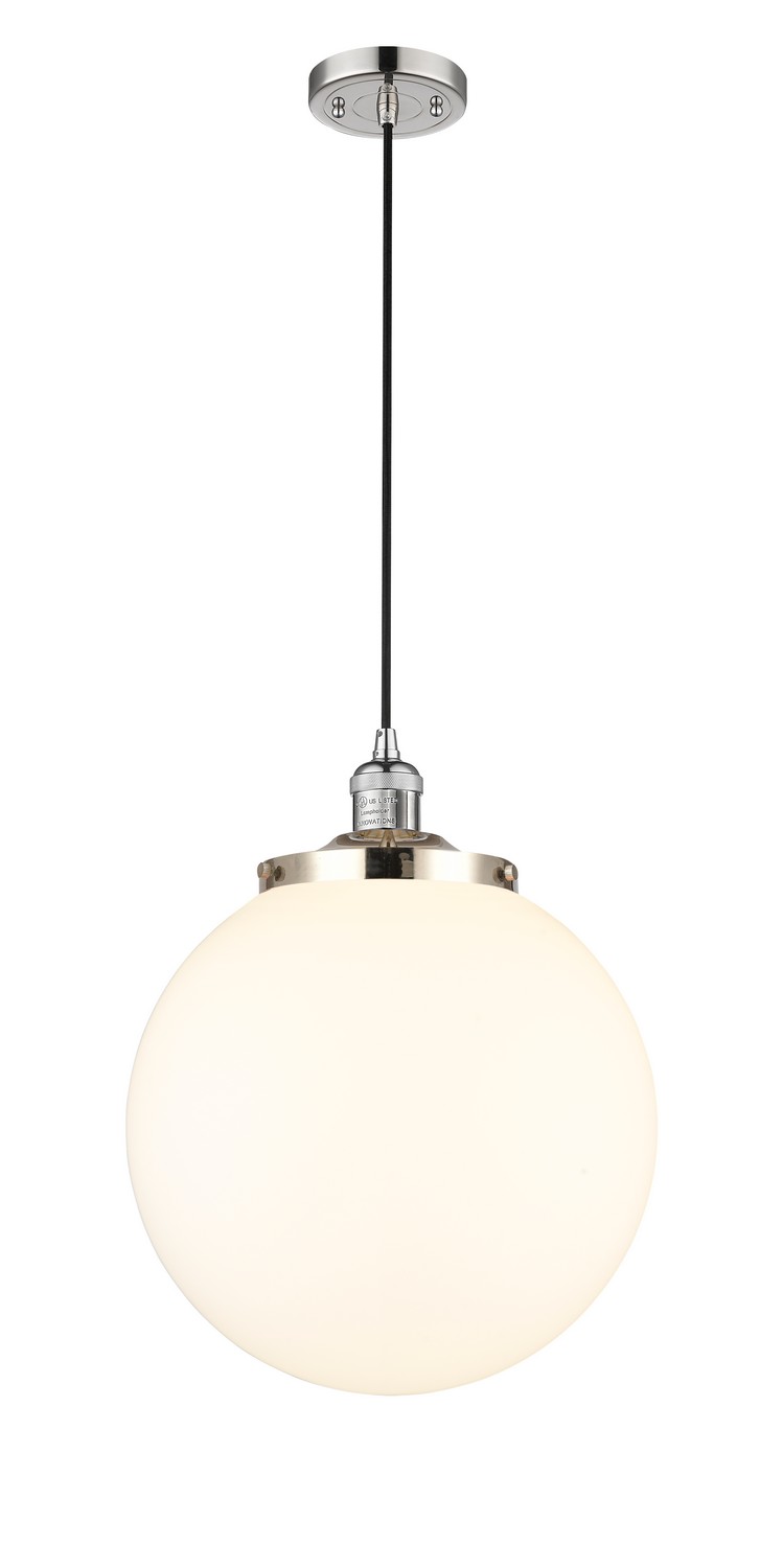 One Light Mini Pendant by Innovations - Franklin Restoration Collection, Polished Nickel Finish - 201C-PN-G201-14