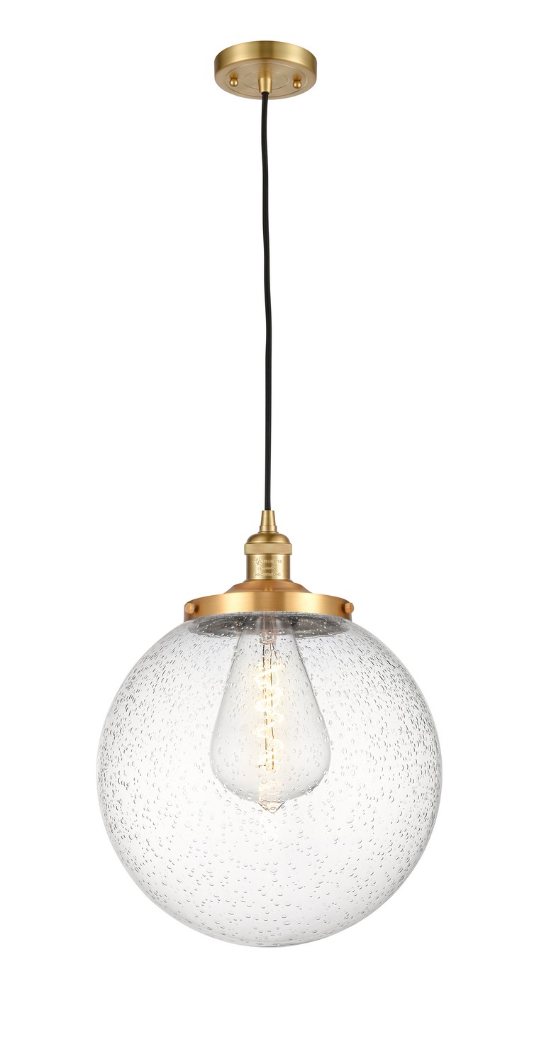 One Light Mini Pendant by Innovations - Franklin Restoration Collection, Satin Gold Finish - 201C-SG-G204-14