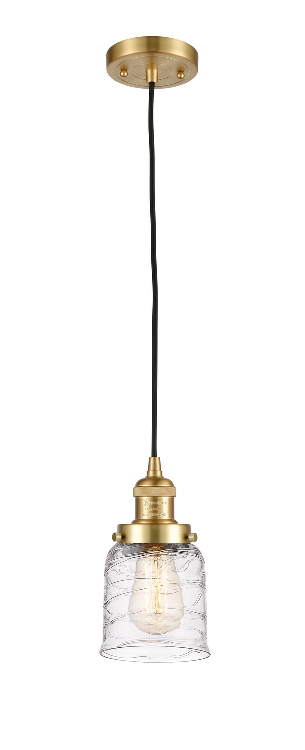One Light Mini Pendant by Innovations - Franklin Restoration Collection, Satin Gold Finish - 201C-SG-G513