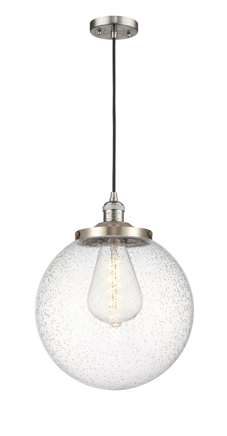 One Light Mini Pendant by Innovations - Franklin Restoration Collection, Brushed Satin Nickel Finish - 201C-SN-G204-14