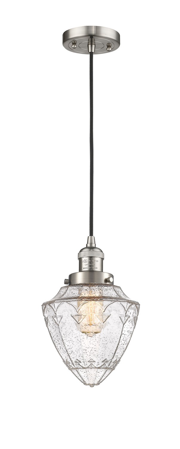 One Light Mini Pendant by Innovations - Franklin Restoration Collection, Brushed Satin Nickel Finish - 201C-SN-G664-7