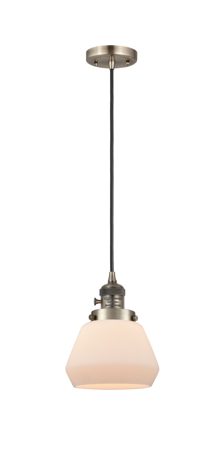 LED Mini Pendant by Innovations - Franklin Restoration Collection, Antique Brass Finish - 201CSW-AB-G171-LED