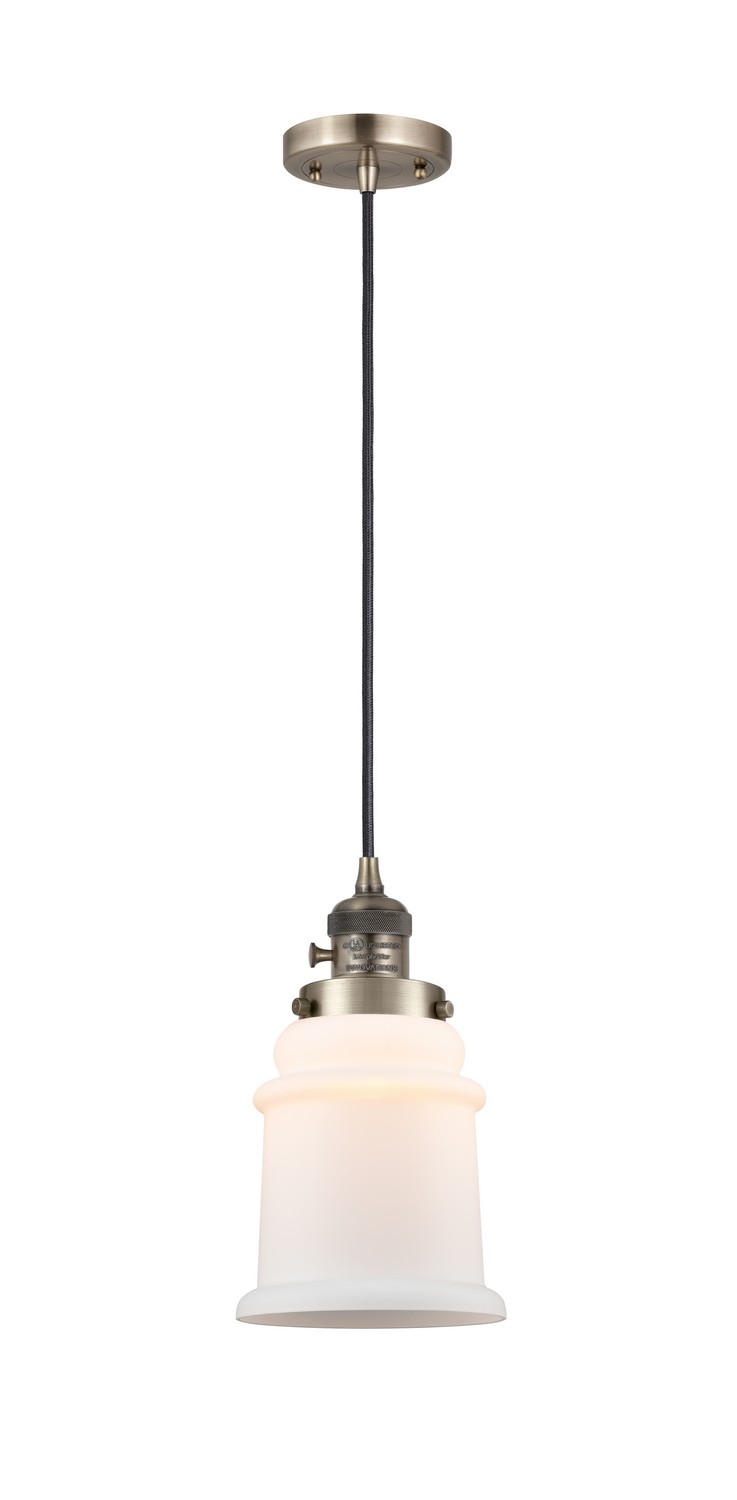 LED Mini Pendant by Innovations - Franklin Restoration Collection, Antique Brass Finish - 201CSW-AB-G181-LED