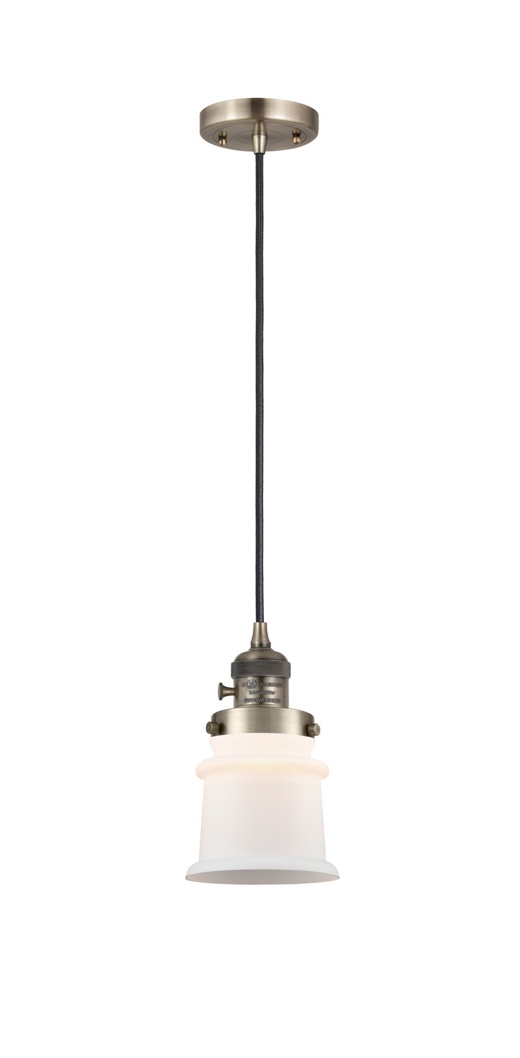 LED Mini Pendant by Innovations - Franklin Restoration Collection, Antique Brass Finish - 201CSW-AB-G181S-LED