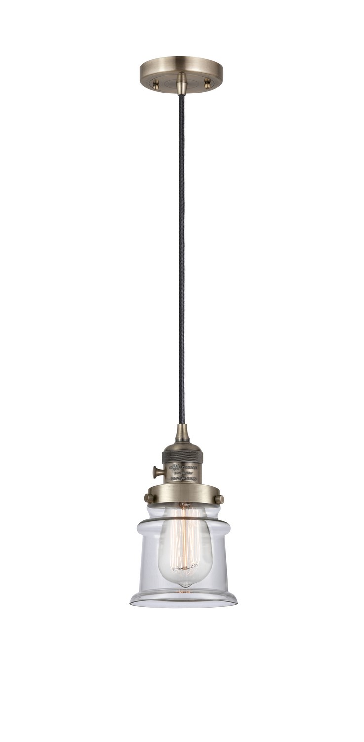LED Mini Pendant by Innovations - Franklin Restoration Collection, Antique Brass Finish - 201CSW-AB-G182S-LED