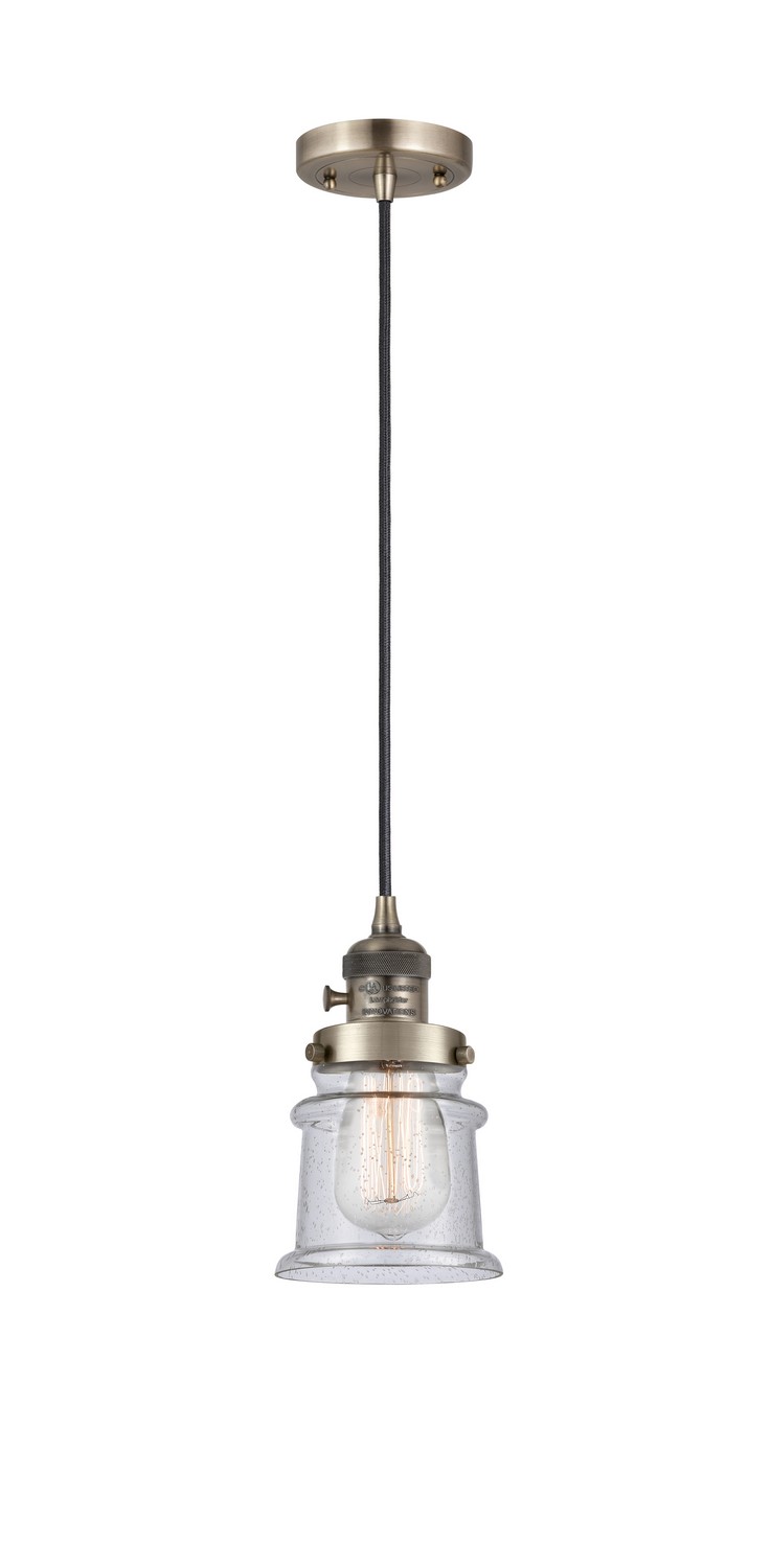 LED Mini Pendant by Innovations - Franklin Restoration Collection, Antique Brass Finish - 201CSW-AB-G184S-LED