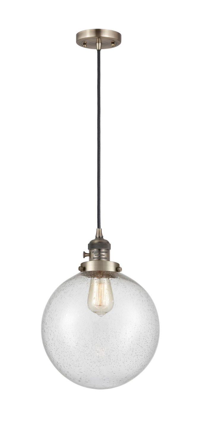 LED Mini Pendant by Innovations - Franklin Restoration Collection, Antique Brass Finish - 201CSW-AB-G204-10-LED
