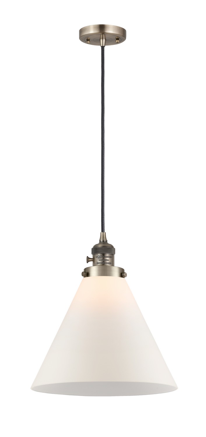 One Light Mini Pendant by Innovations - Franklin Restoration Collection, Antique Brass Finish - 201CSW-AB-G41-L