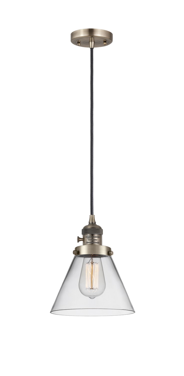LED Mini Pendant by Innovations - Franklin Restoration Collection, Antique Brass Finish - 201CSW-AB-G42-LED