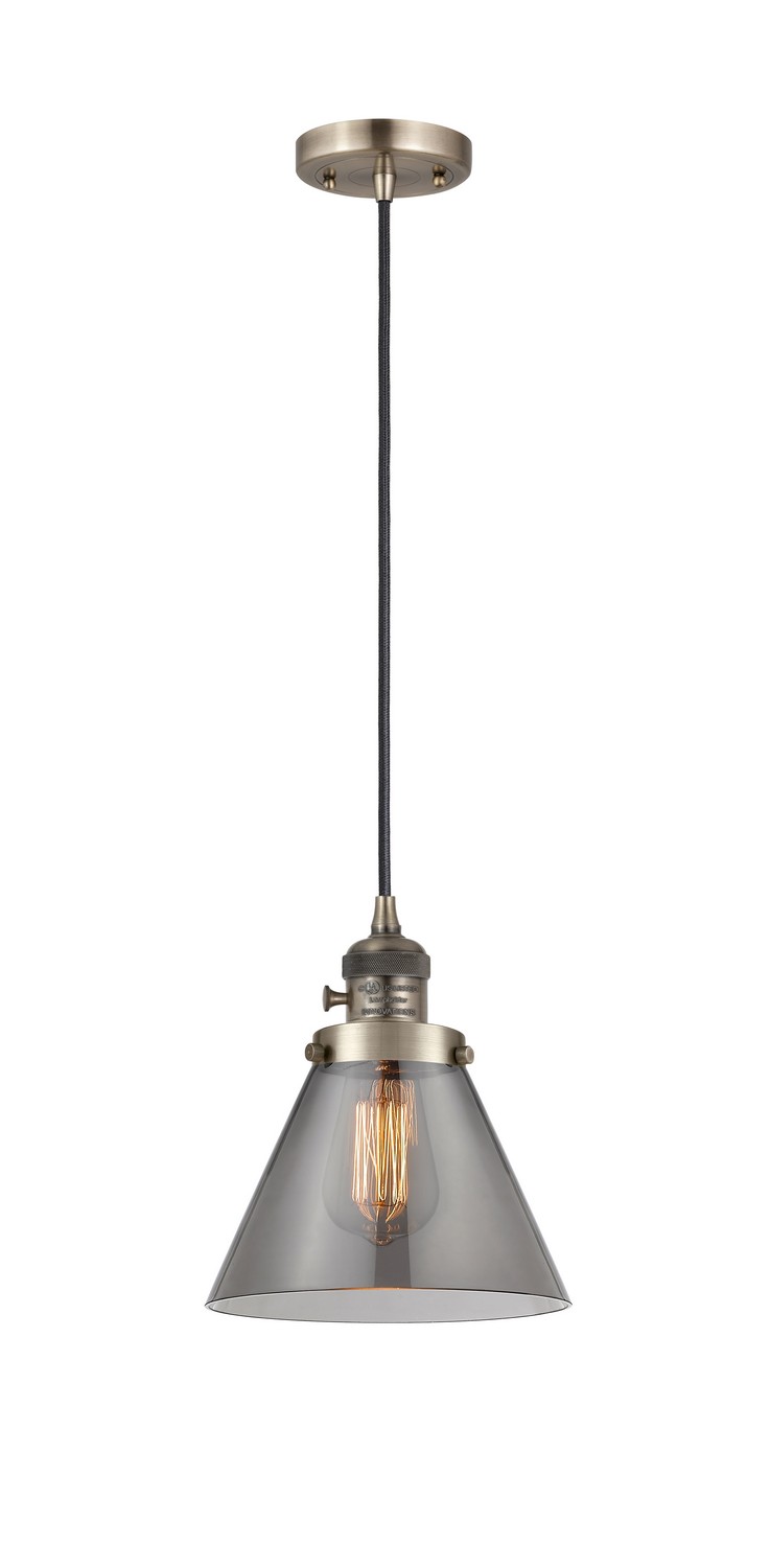 LED Mini Pendant by Innovations - Franklin Restoration Collection, Antique Brass Finish - 201CSW-AB-G43-LED