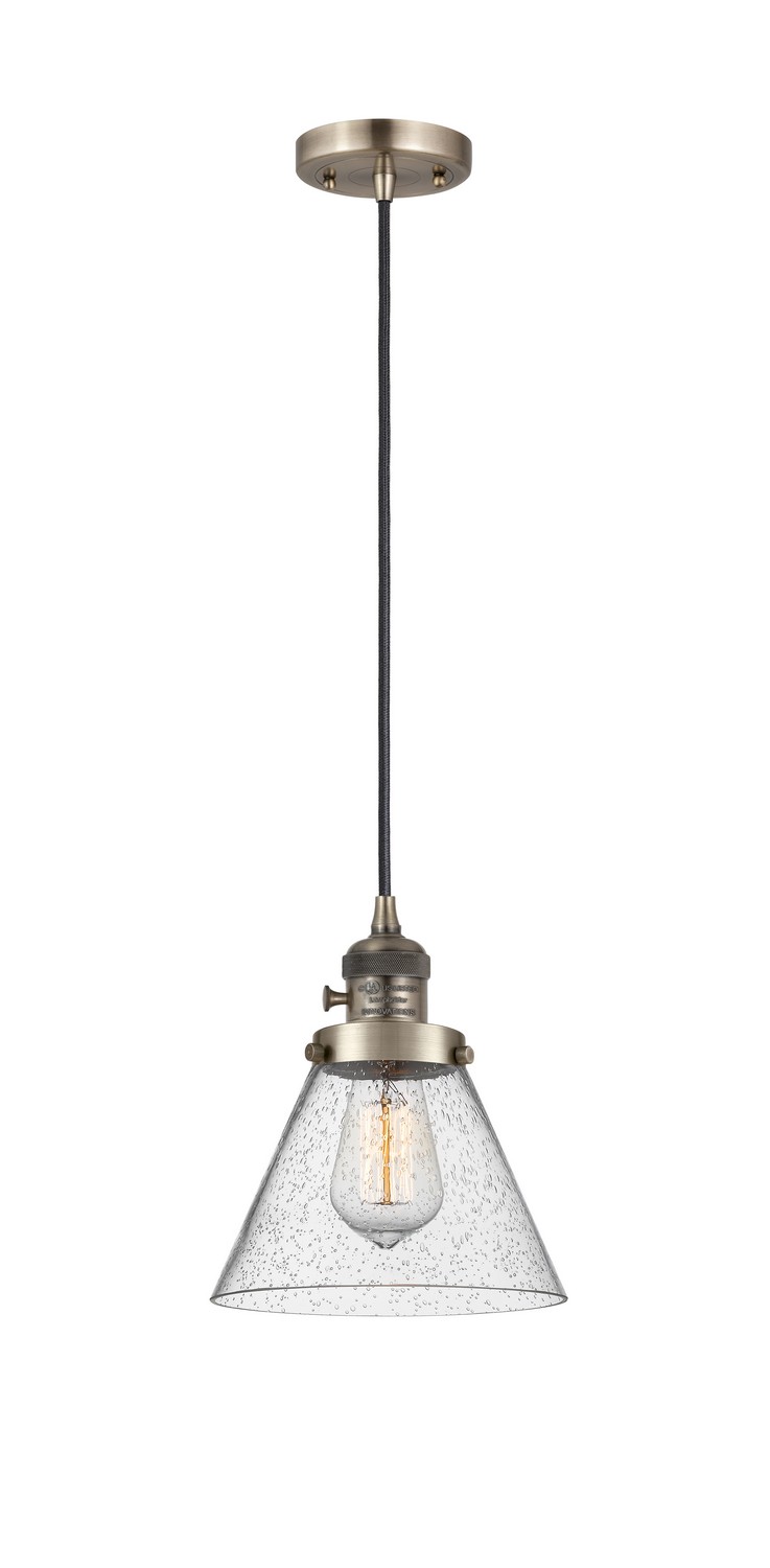 LED Mini Pendant by Innovations - Franklin Restoration Collection, Antique Brass Finish - 201CSW-AB-G44-LED