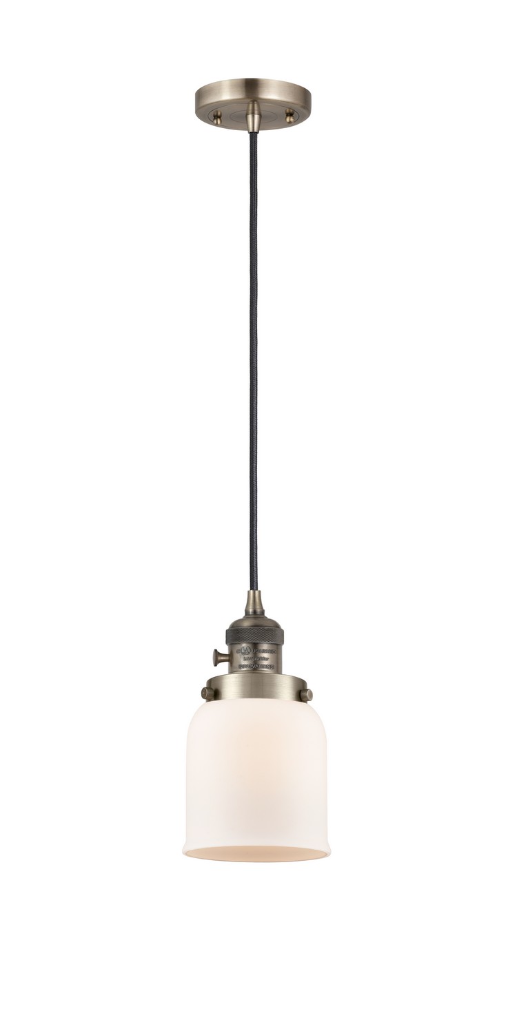 One Light Mini Pendant by Innovations - Franklin Restoration Collection, Antique Brass Finish - 201CSW-AB-G51