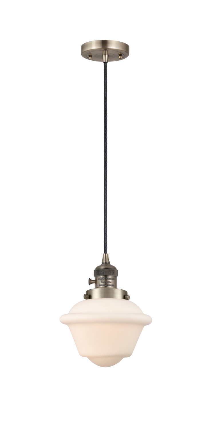 One Light Mini Pendant by Innovations - Franklin Restoration Collection, Antique Brass Finish - 201CSW-AB-G531