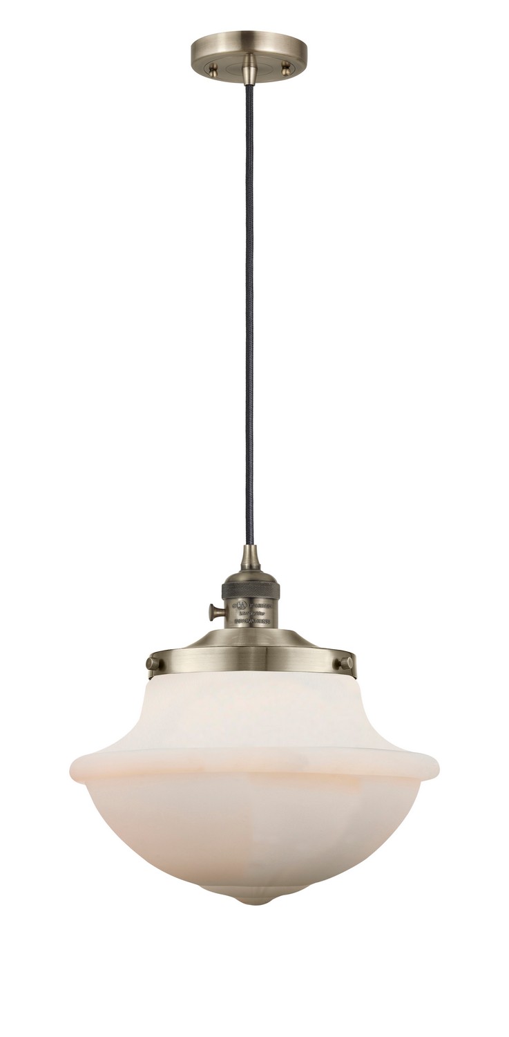 One Light Mini Pendant by Innovations - Franklin Restoration Collection, Antique Brass Finish - 201CSW-AB-G541