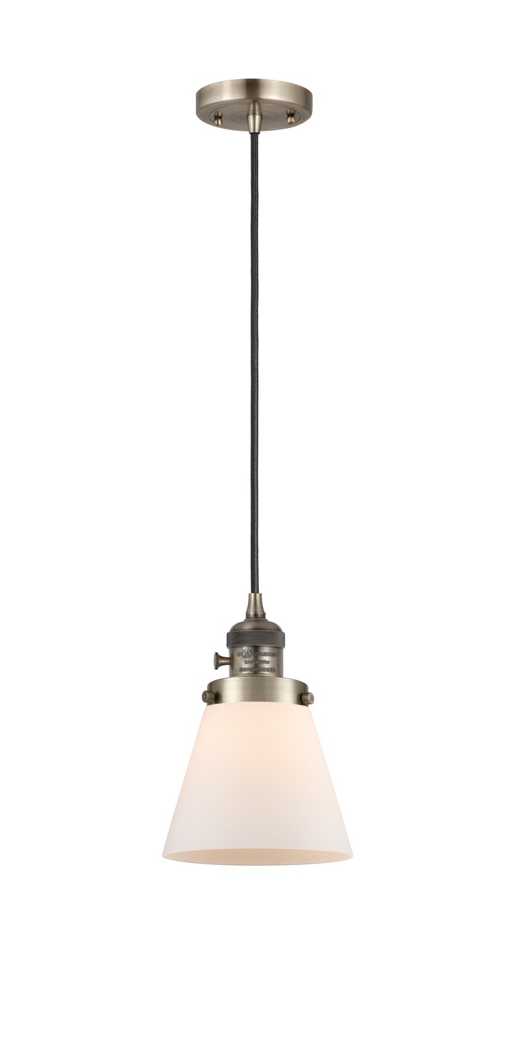 LED Mini Pendant by Innovations - Franklin Restoration Collection, Antique Brass Finish - 201CSW-AB-G61-LED