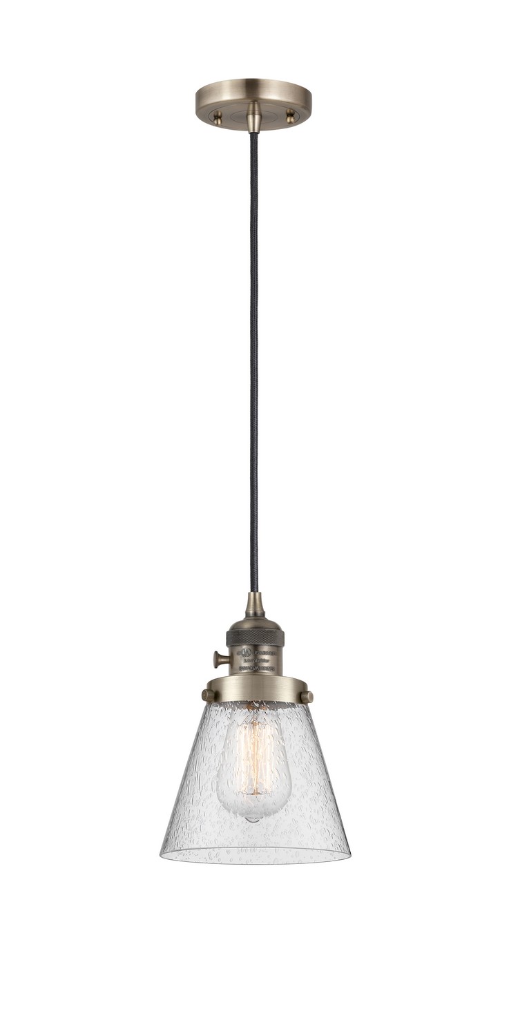 LED Mini Pendant by Innovations - Franklin Restoration Collection, Antique Brass Finish - 201CSW-AB-G64-LED