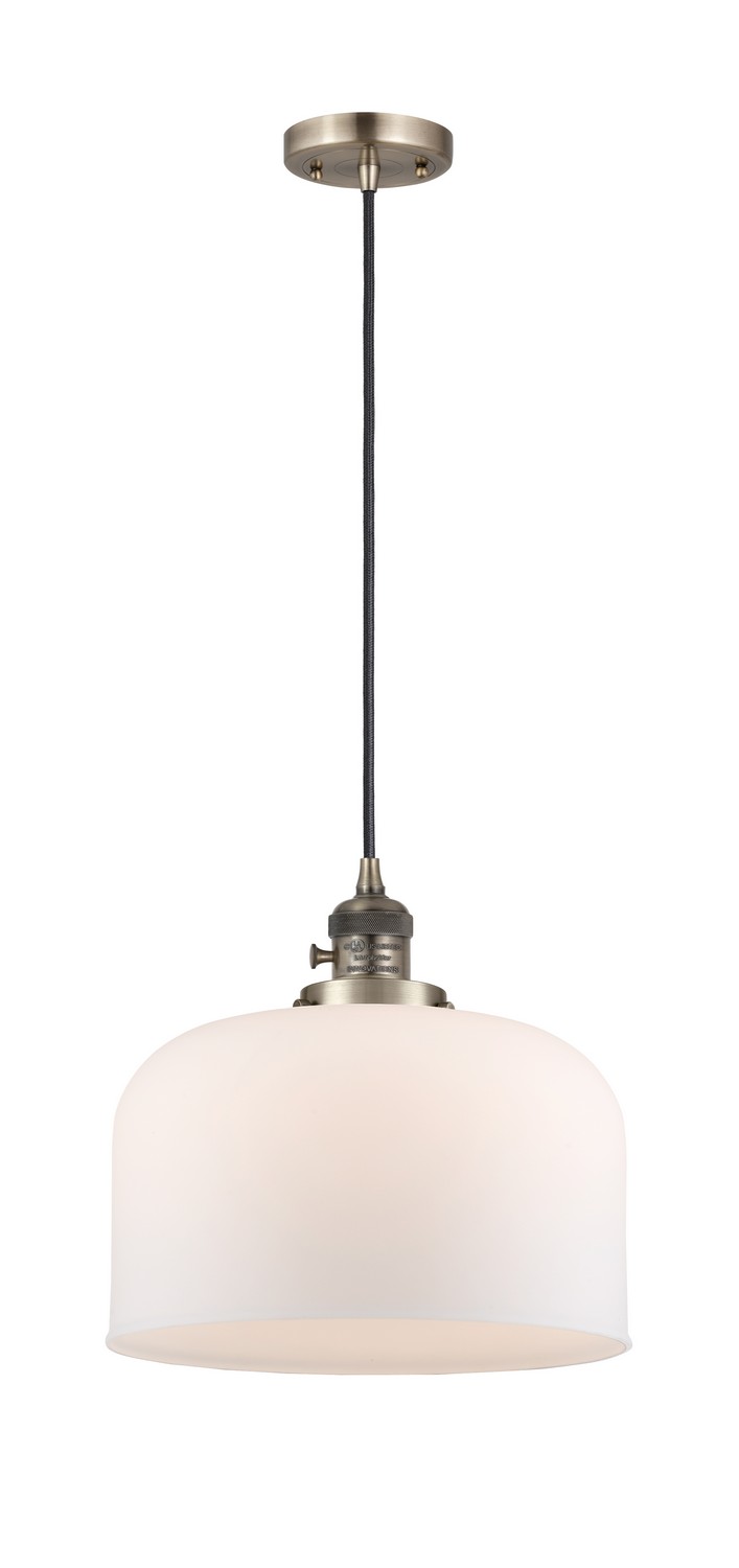 One Light Mini Pendant by Innovations - Franklin Restoration Collection, Antique Brass Finish - 201CSW-AB-G71-L