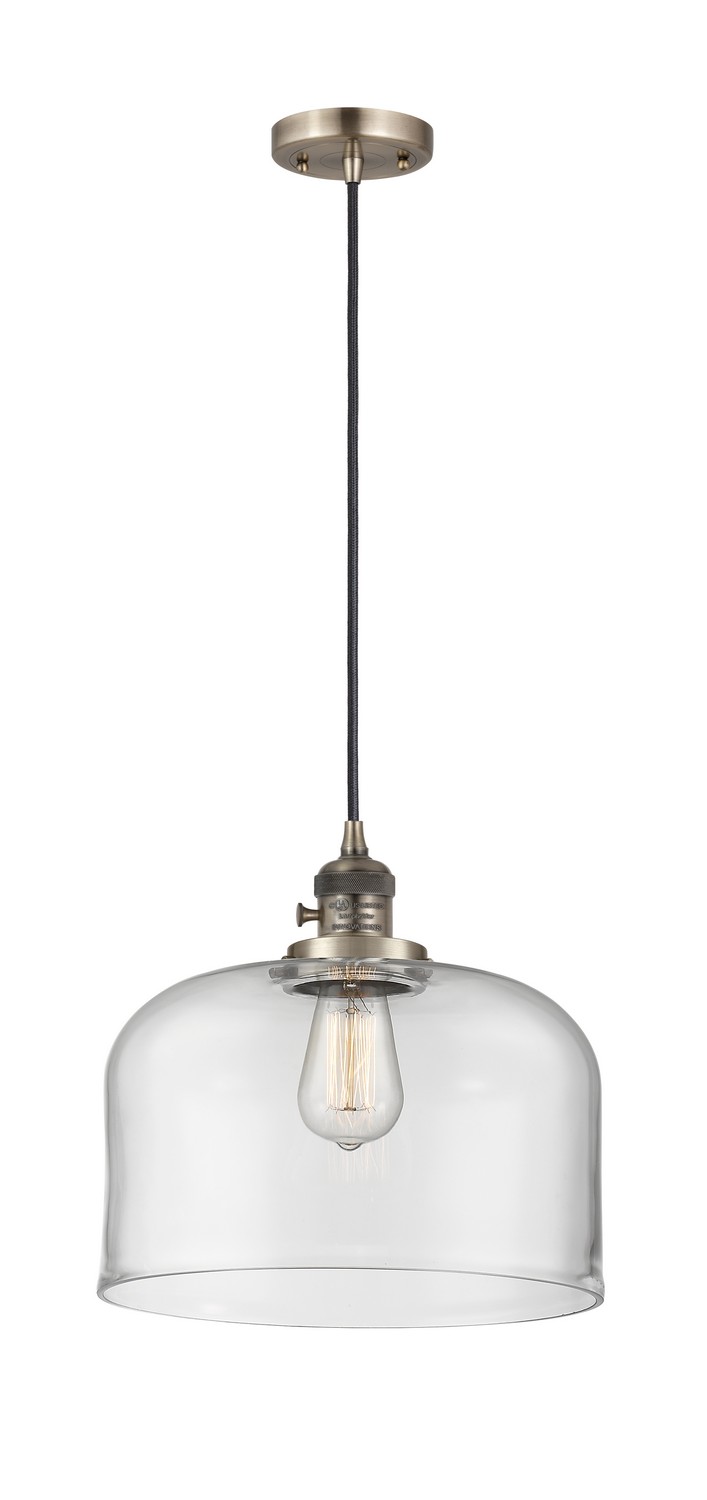 LED Mini Pendant by Innovations - Franklin Restoration Collection, Antique Brass Finish - 201CSW-AB-G72-L-LED