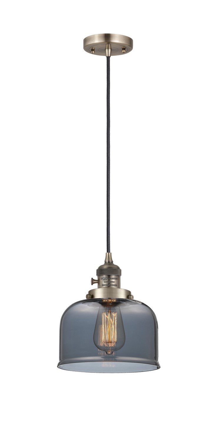 One Light Mini Pendant by Innovations - Franklin Restoration Collection, Antique Brass Finish - 201CSW-AB-G73
