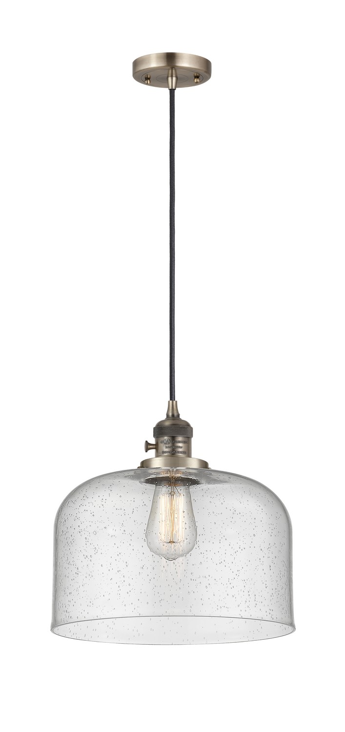 One Light Mini Pendant by Innovations - Franklin Restoration Collection, Antique Brass Finish - 201CSW-AB-G74-L