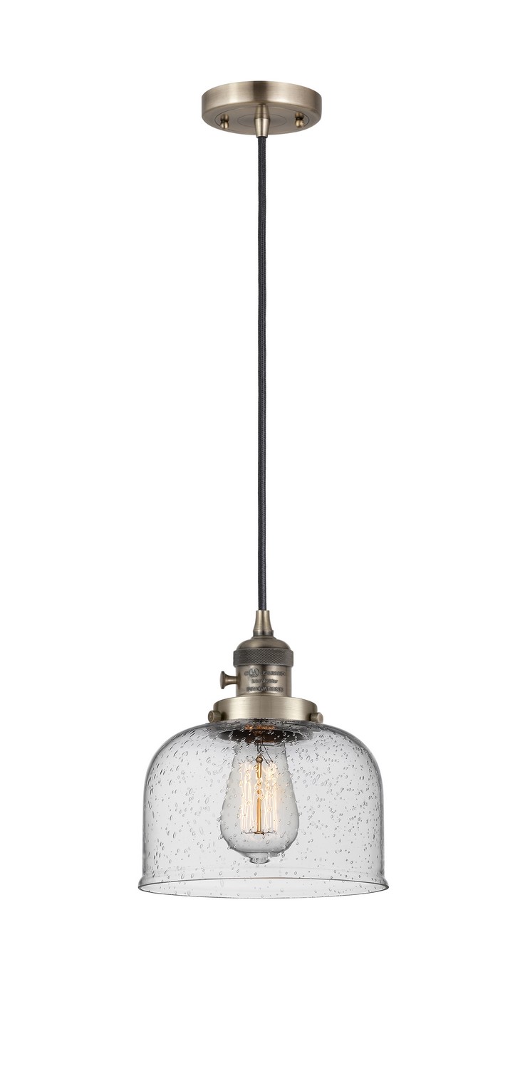 LED Mini Pendant by Innovations - Franklin Restoration Collection, Antique Brass Finish - 201CSW-AB-G74-LED