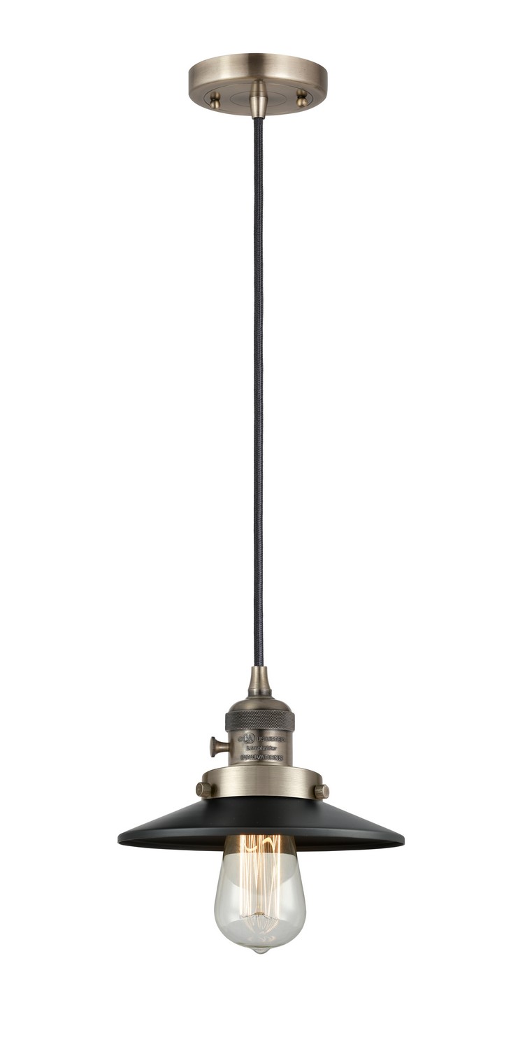 One Light Mini Pendant by Innovations - Franklin Restoration Collection, Antique Brass Finish - 201CSW-AB-M6