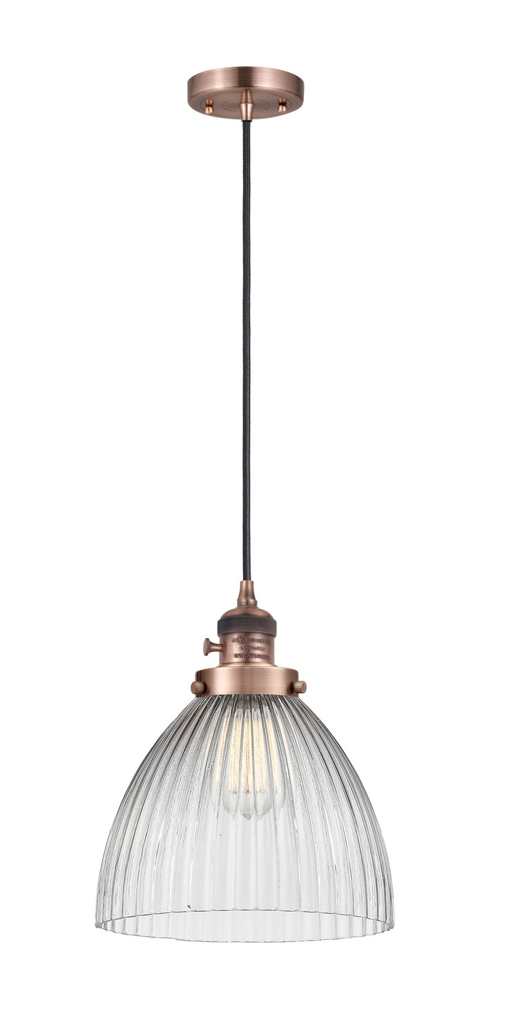 LED Mini Pendant by Innovations - Franklin Restoration Collection, Antique Copper Finish - 201CSW-AC-G222-LED