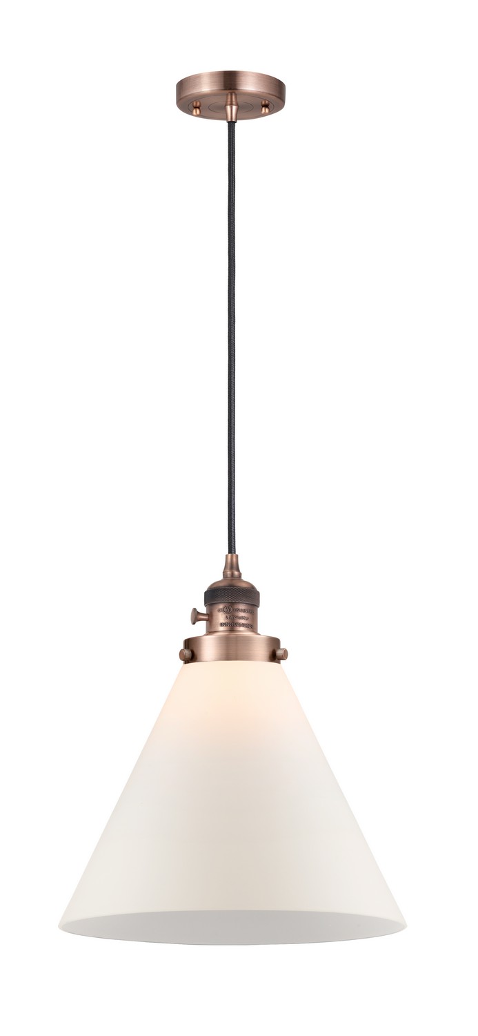 One Light Mini Pendant by Innovations - Franklin Restoration Collection, Antique Copper Finish - 201CSW-AC-G41-L