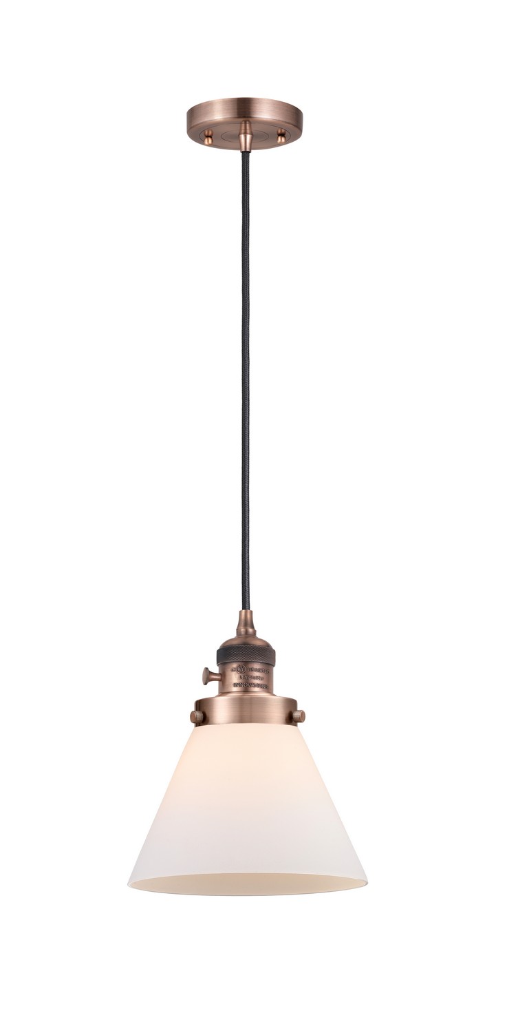 LED Mini Pendant by Innovations - Franklin Restoration Collection, Antique Copper Finish - 201CSW-AC-G41-LED