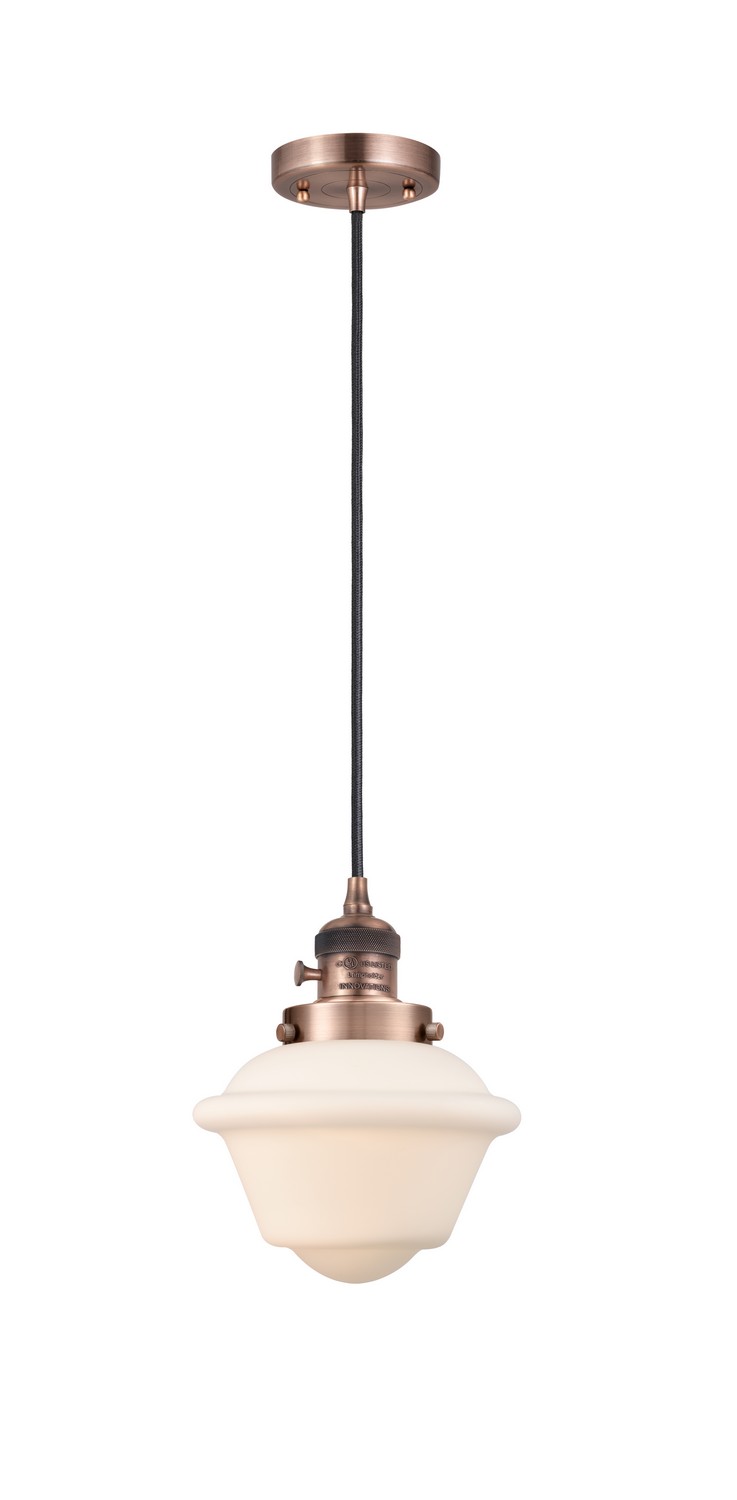 LED Mini Pendant by Innovations - Franklin Restoration Collection, Antique Copper Finish - 201CSW-AC-G531-LED