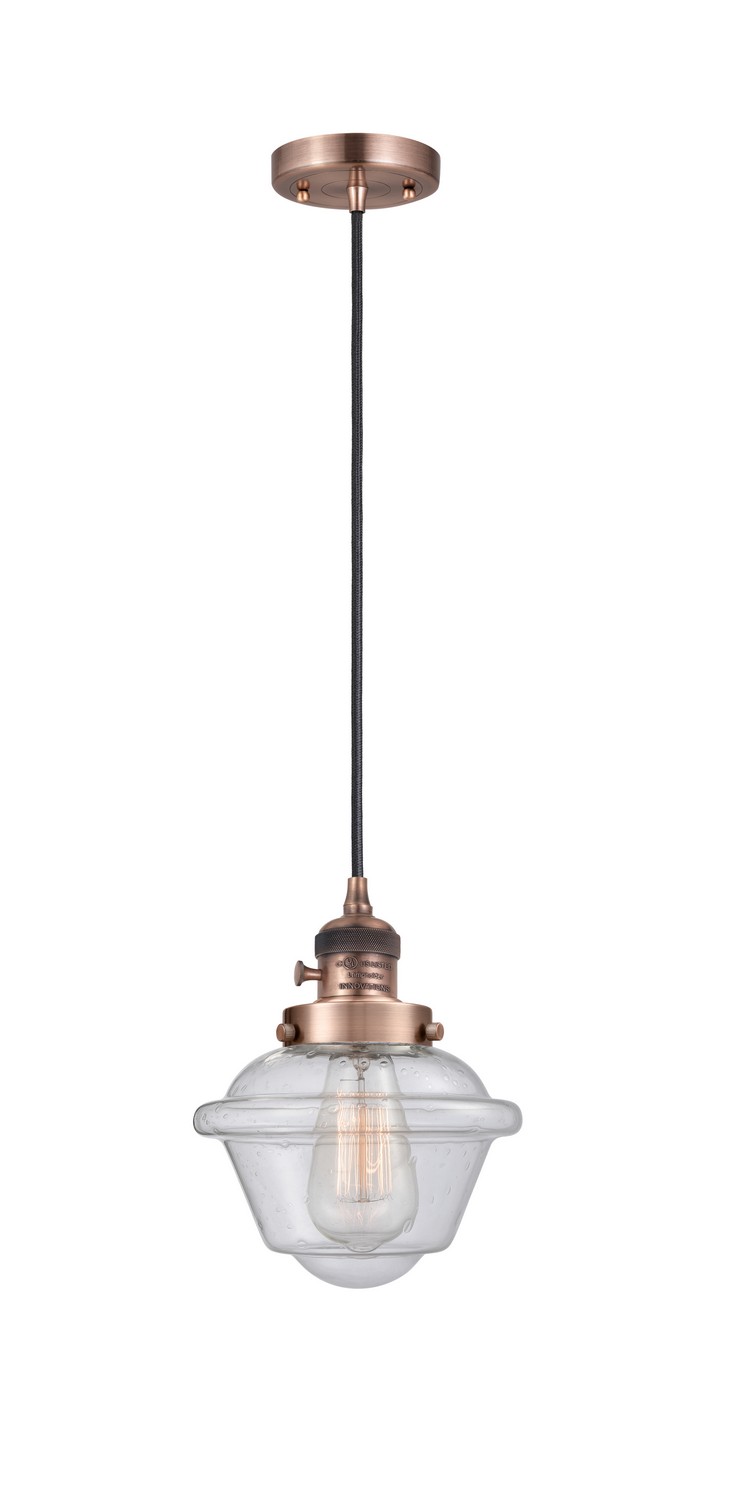 LED Mini Pendant by Innovations - Franklin Restoration Collection, Antique Copper Finish - 201CSW-AC-G534-LED