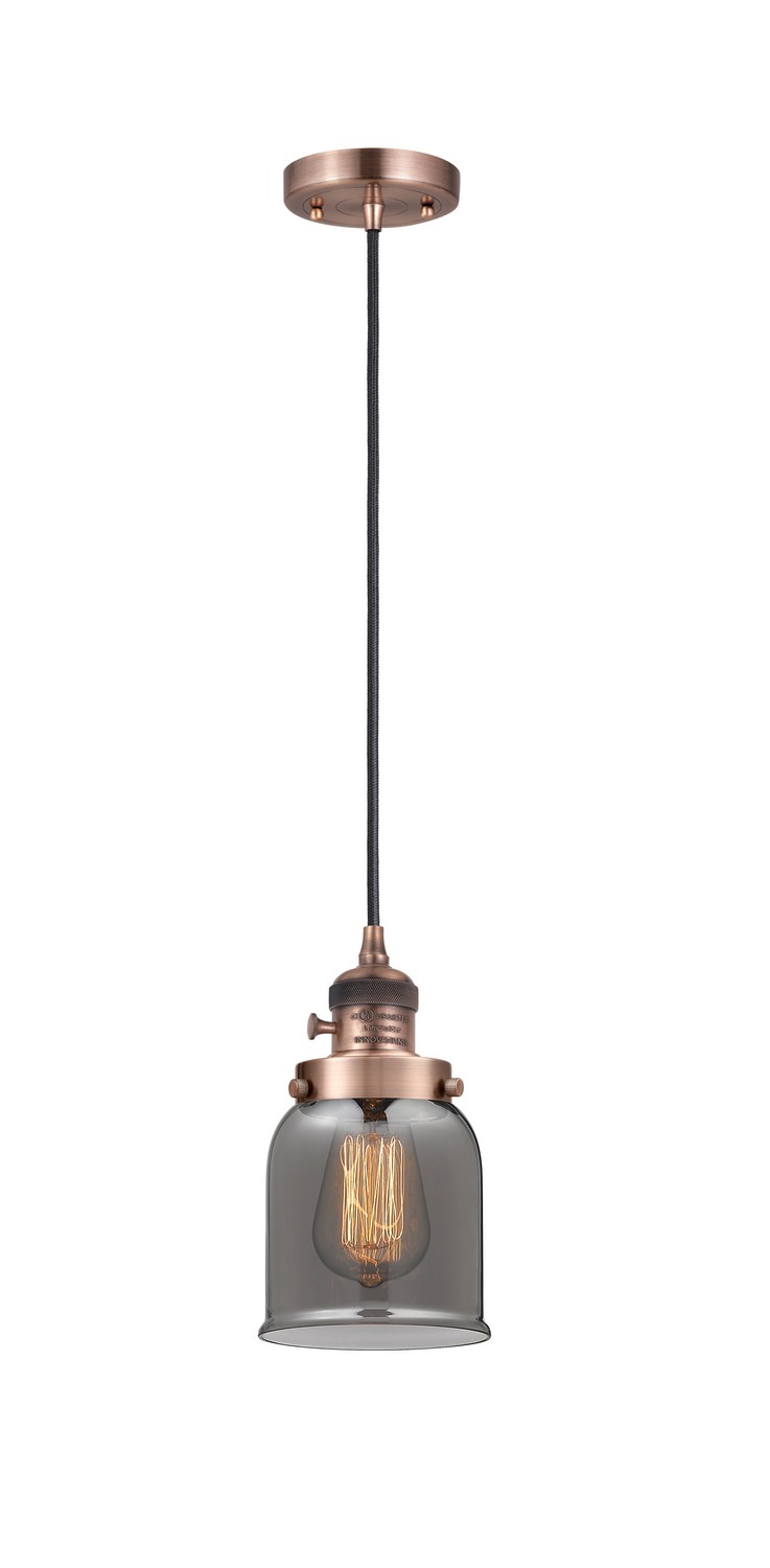 LED Mini Pendant by Innovations - Franklin Restoration Collection, Antique Copper Finish - 201CSW-AC-G53-LED