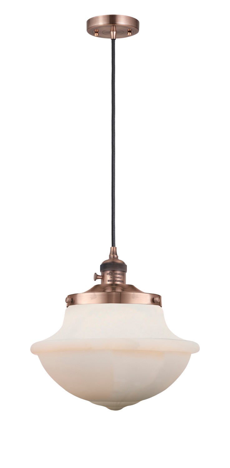 LED Mini Pendant by Innovations - Franklin Restoration Collection, Antique Copper Finish - 201CSW-AC-G541-LED
