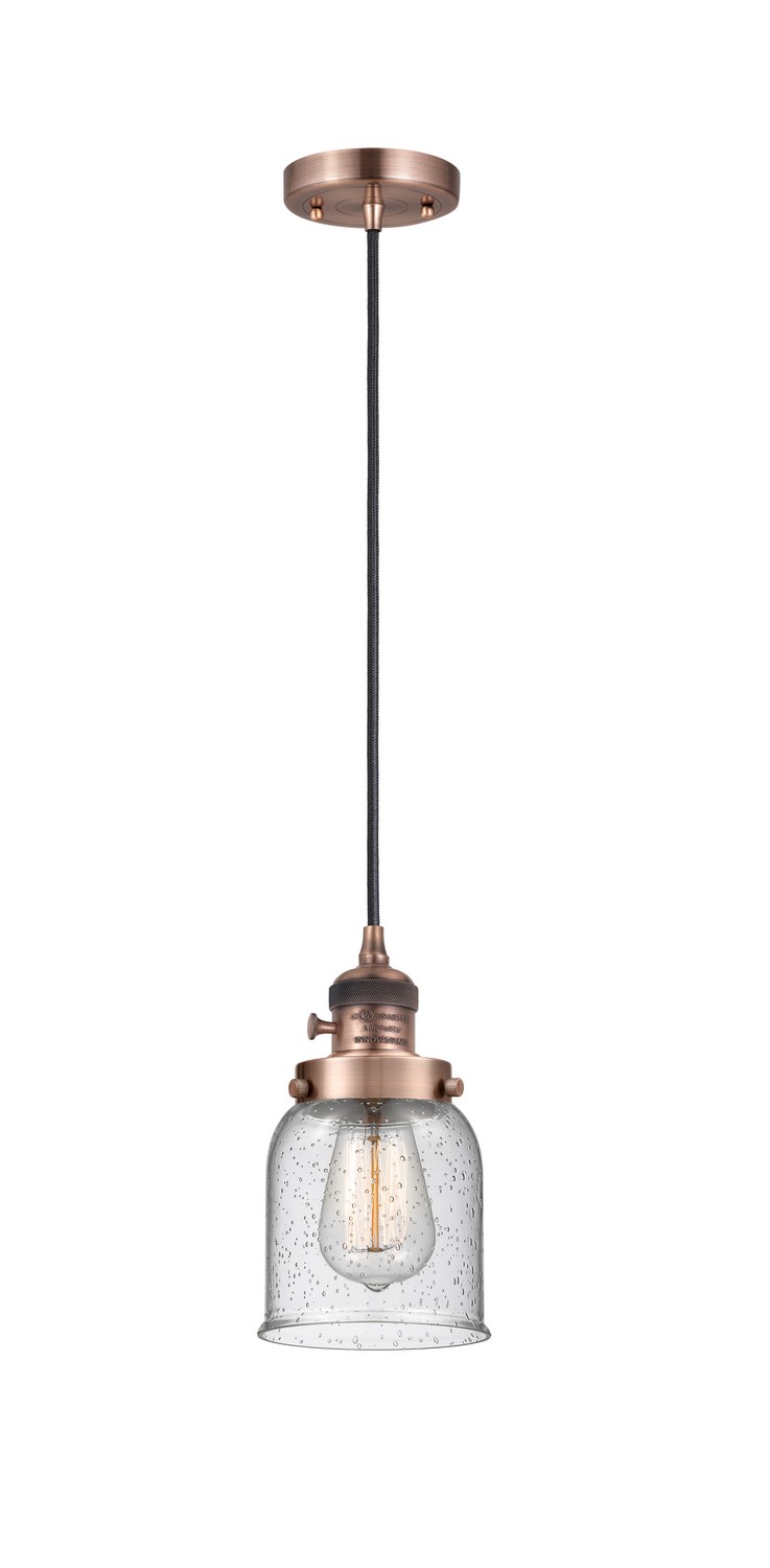 LED Mini Pendant by Innovations - Franklin Restoration Collection, Antique Copper Finish - 201CSW-AC-G54-LED