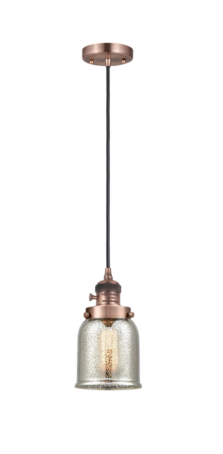 LED Mini Pendant by Innovations - Franklin Restoration Collection, Antique Copper Finish - 201CSW-AC-G58-LED