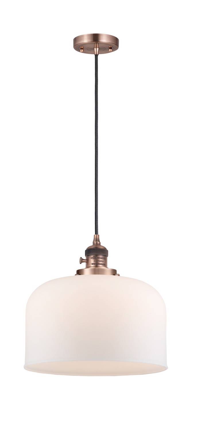 One Light Mini Pendant by Innovations - Franklin Restoration Collection, Antique Copper Finish - 201CSW-AC-G71-L
