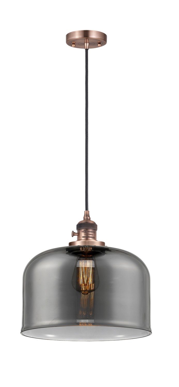 One Light Mini Pendant by Innovations - Franklin Restoration Collection, Antique Copper Finish - 201CSW-AC-G73-L