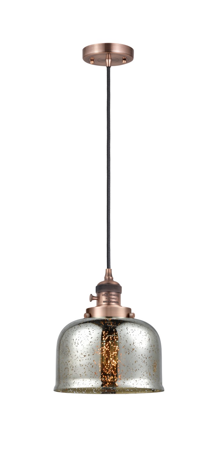 LED Mini Pendant by Innovations - Franklin Restoration Collection, Antique Copper Finish - 201CSW-AC-G78-LED